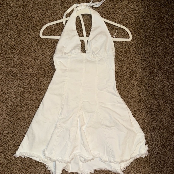 Free people White denim Halter Neck Dress - Picture 1 of 2